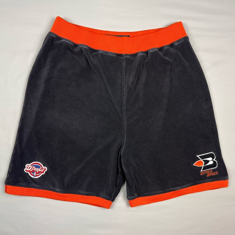 Vtg Reebok DFunkd Buffalo Braves Mens Basketball Shorts 2XL Y2K Terry Cloth A8